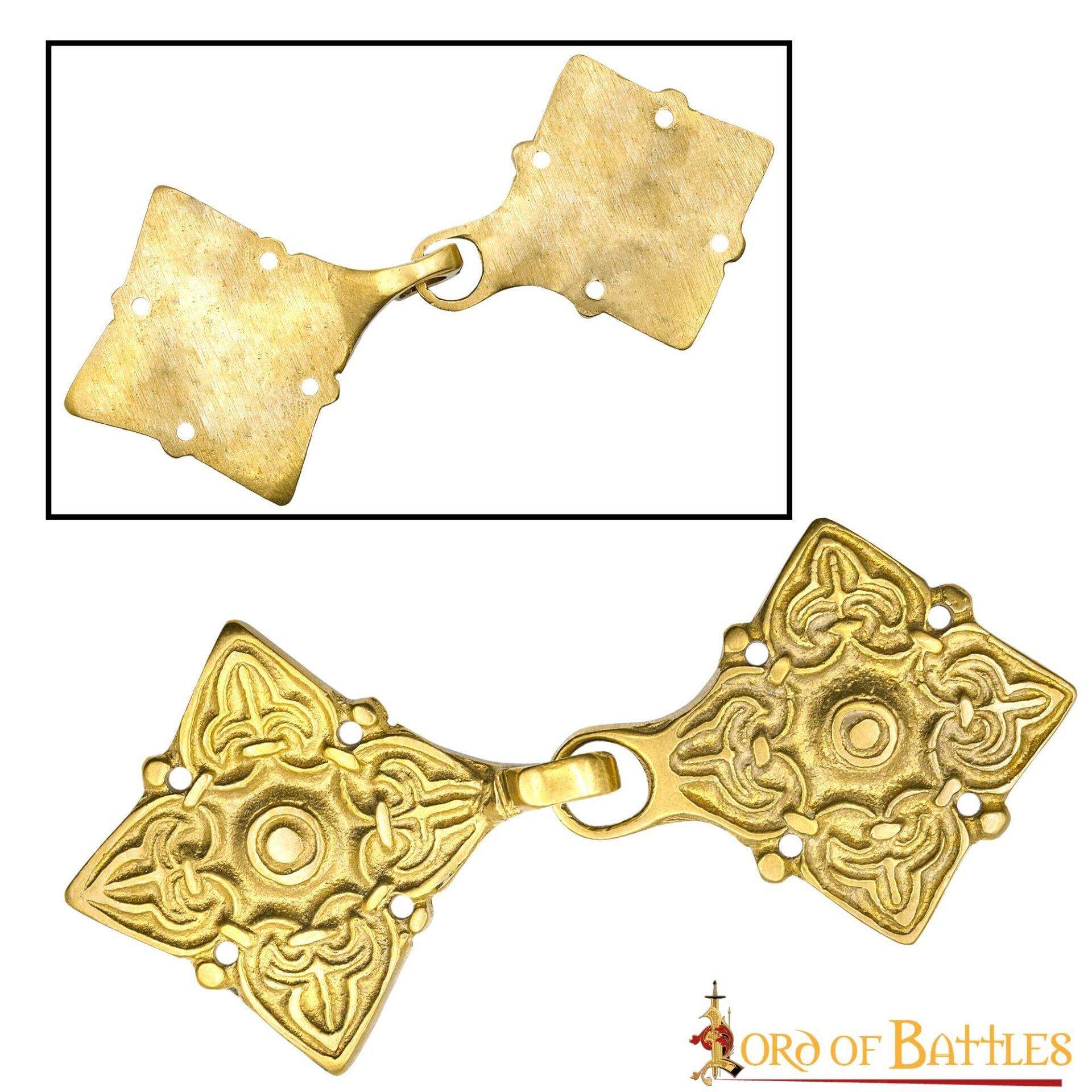 Broche de Latón Fundido para Caftán o Capa Vikinga / Rusa Histórica - Imagen 11