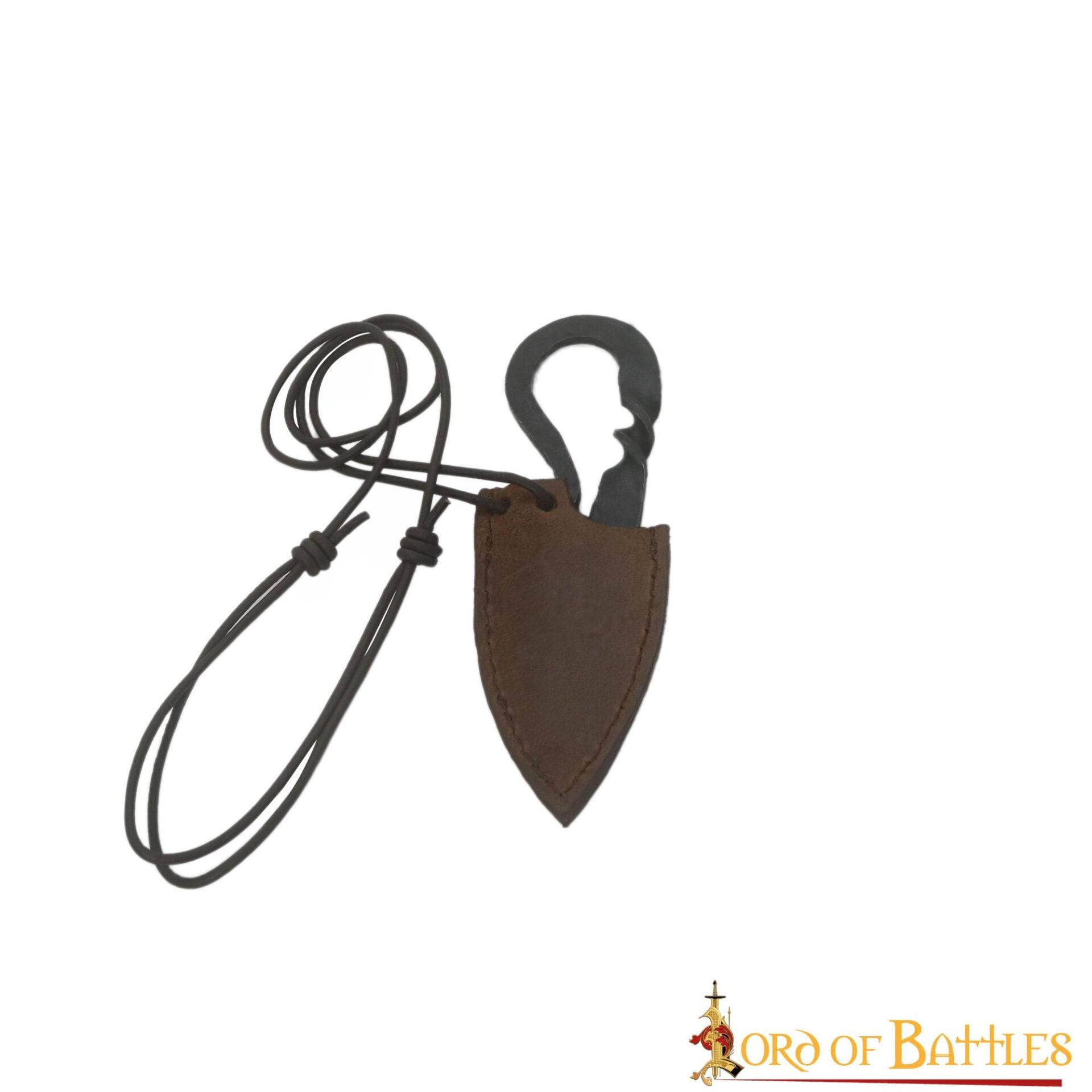 Cuchillo Vikingo de Hierro Forjado a Mano con Funda de Cuero Auténtico - Imagen 2