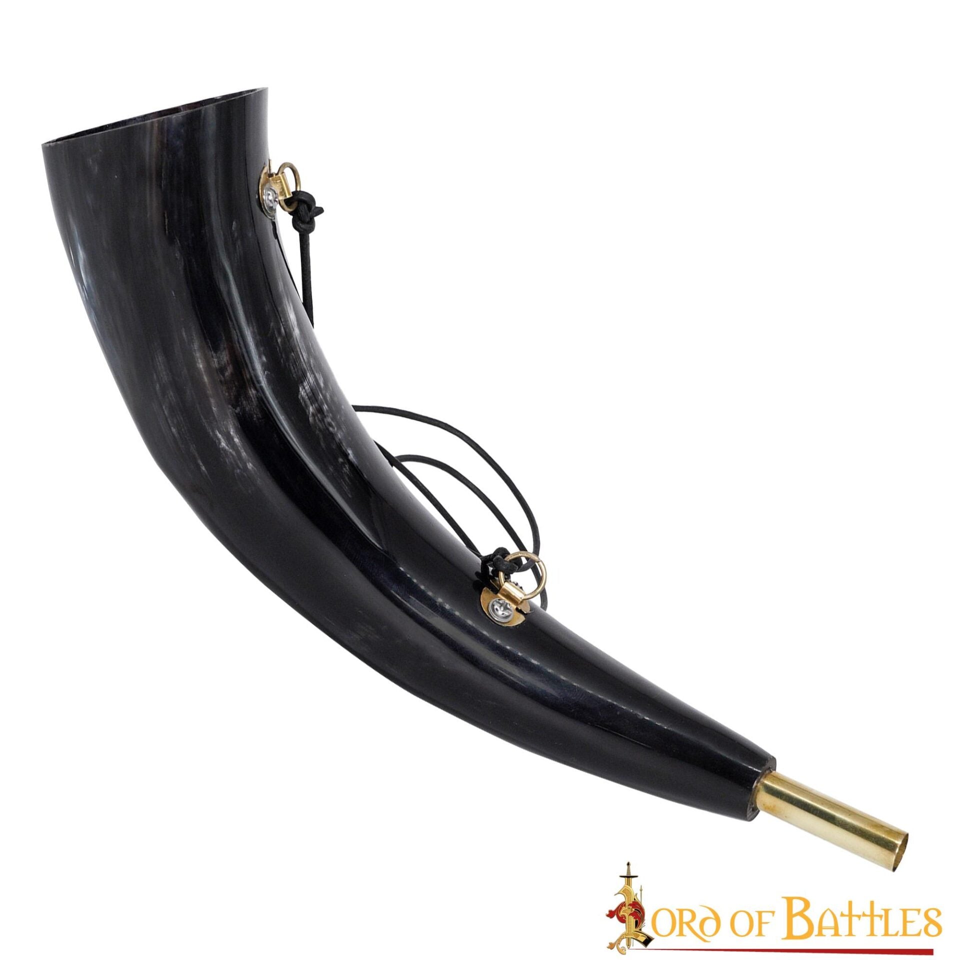Viking Blowing Horn - Bocina de Buey de Origen Ético con Boquilla de Latón - Imagen 10