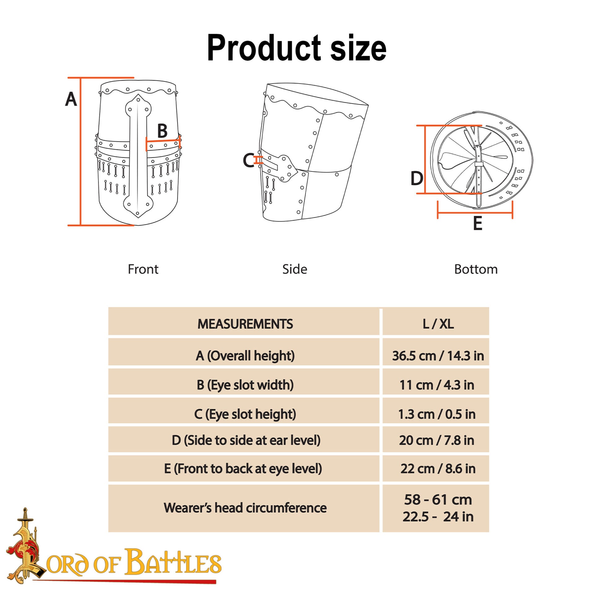 Gran Yelmo / Yelmo de Olla del Siglo Xiii, Calibre 16 - Imagen 3