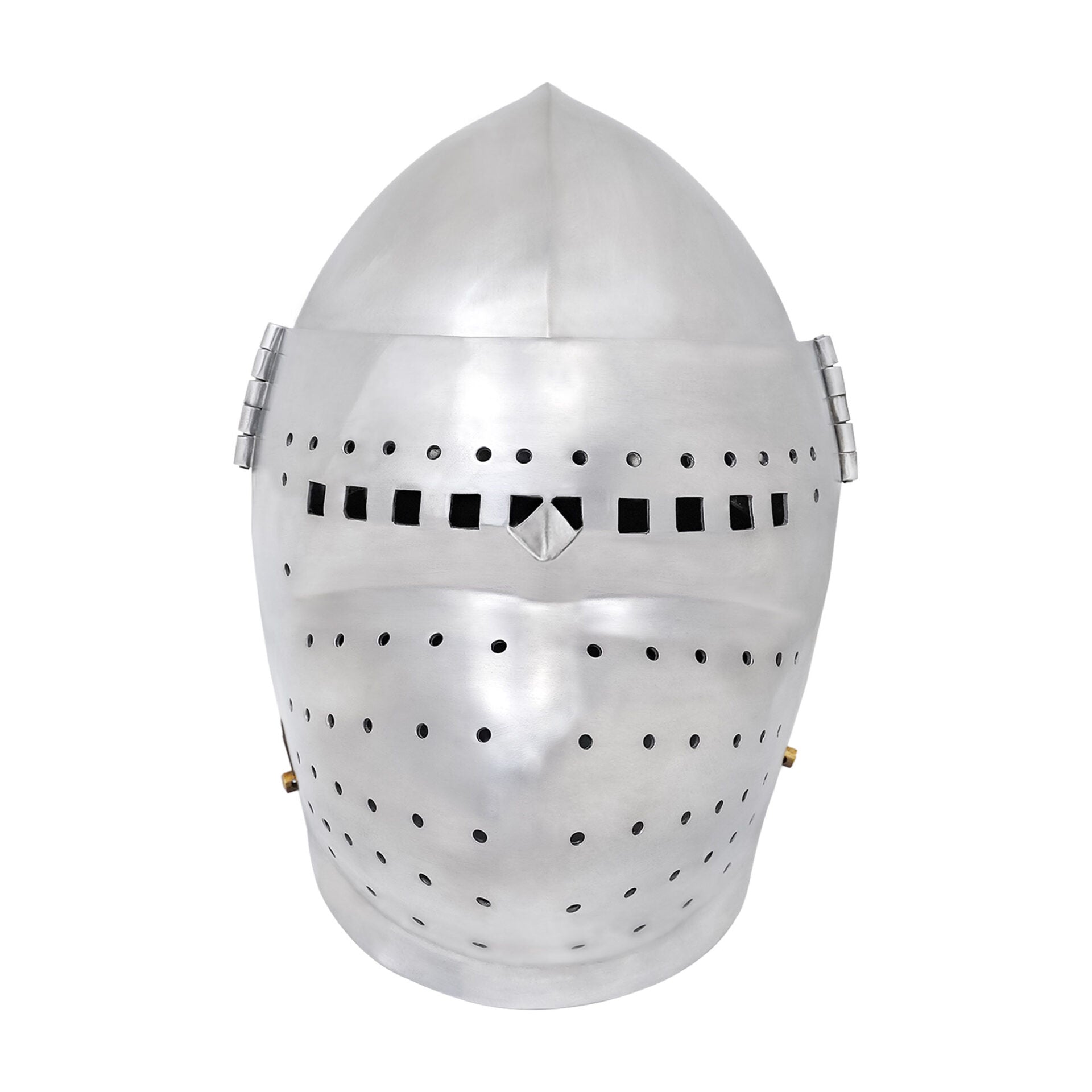 Casco Bascinet de Visera Completa del Siglo Xiv, Calibre 16 - Imagen 1