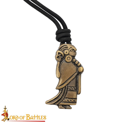 Collar de Latón - Colgante Valquiria Vikinga - Imagen 9