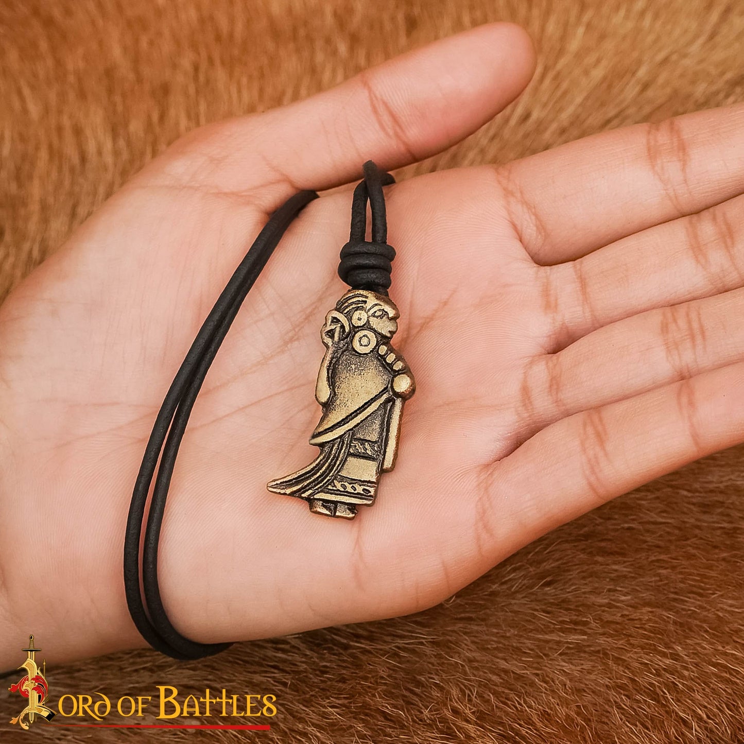 Collar de Latón - Colgante Valquiria Vikinga - Imagen 11
