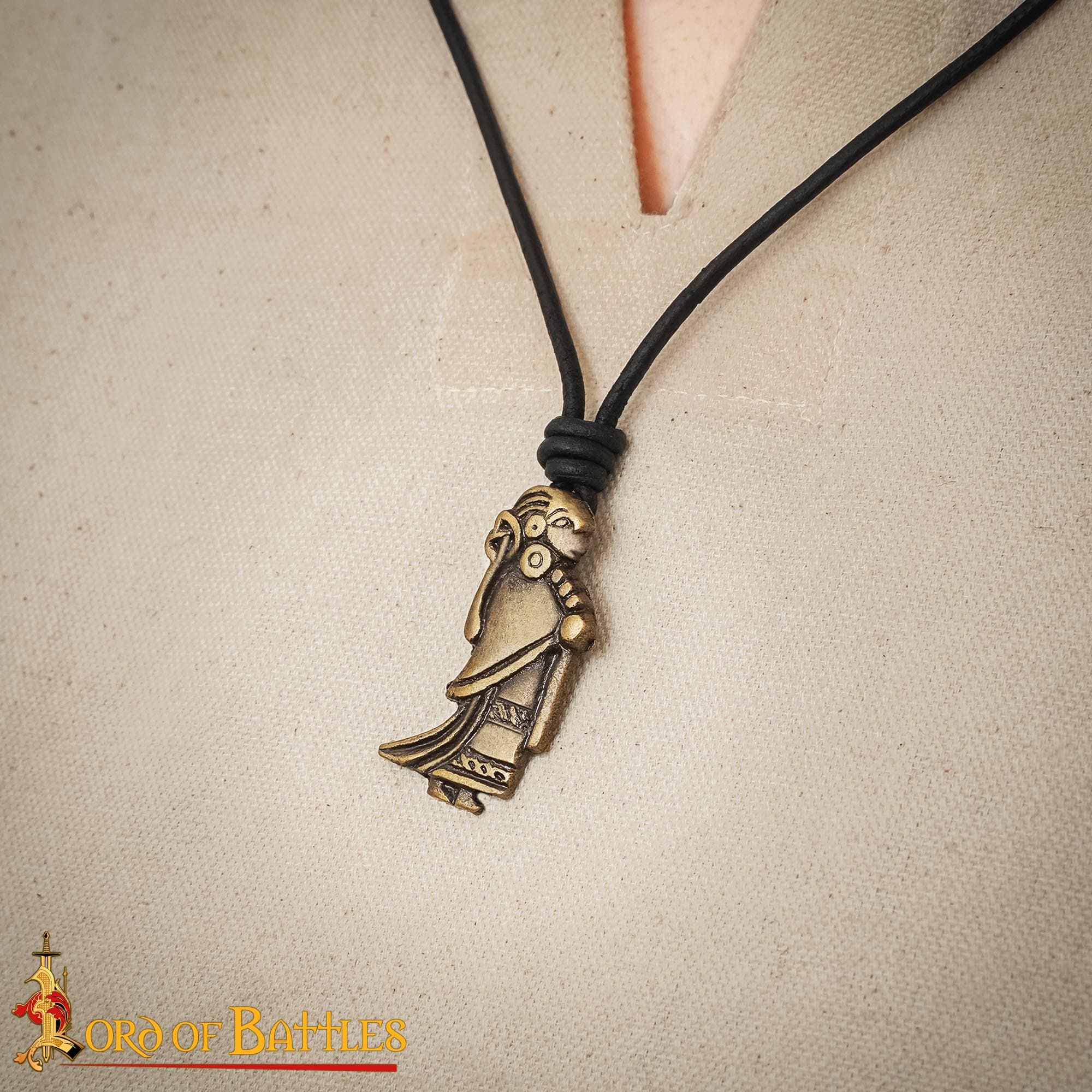 Collar de Latón - Colgante Valquiria Vikinga - Imagen 12