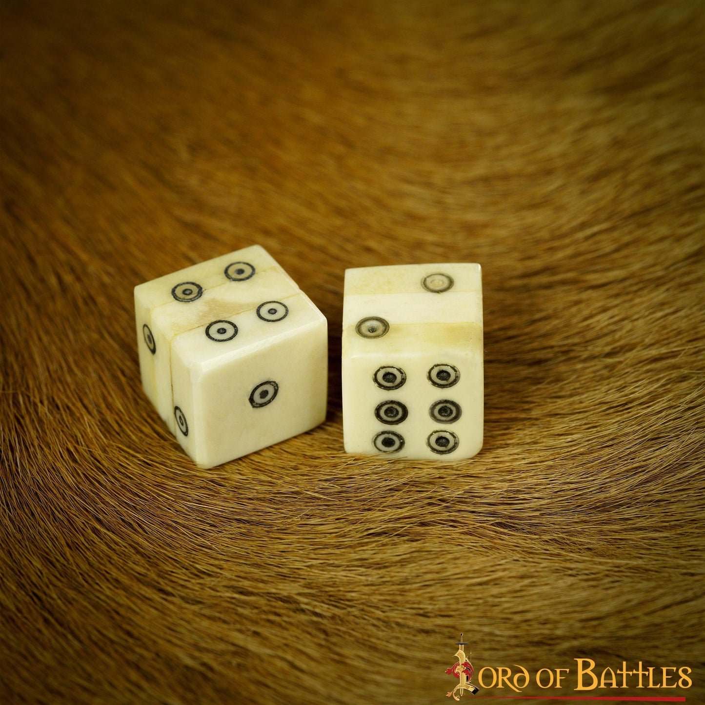 Dados Romanos de Hueso con Teselas - Juego de 6 Dados en Espiral Hechos a Mano (hueso Pulido) - Imagen 16