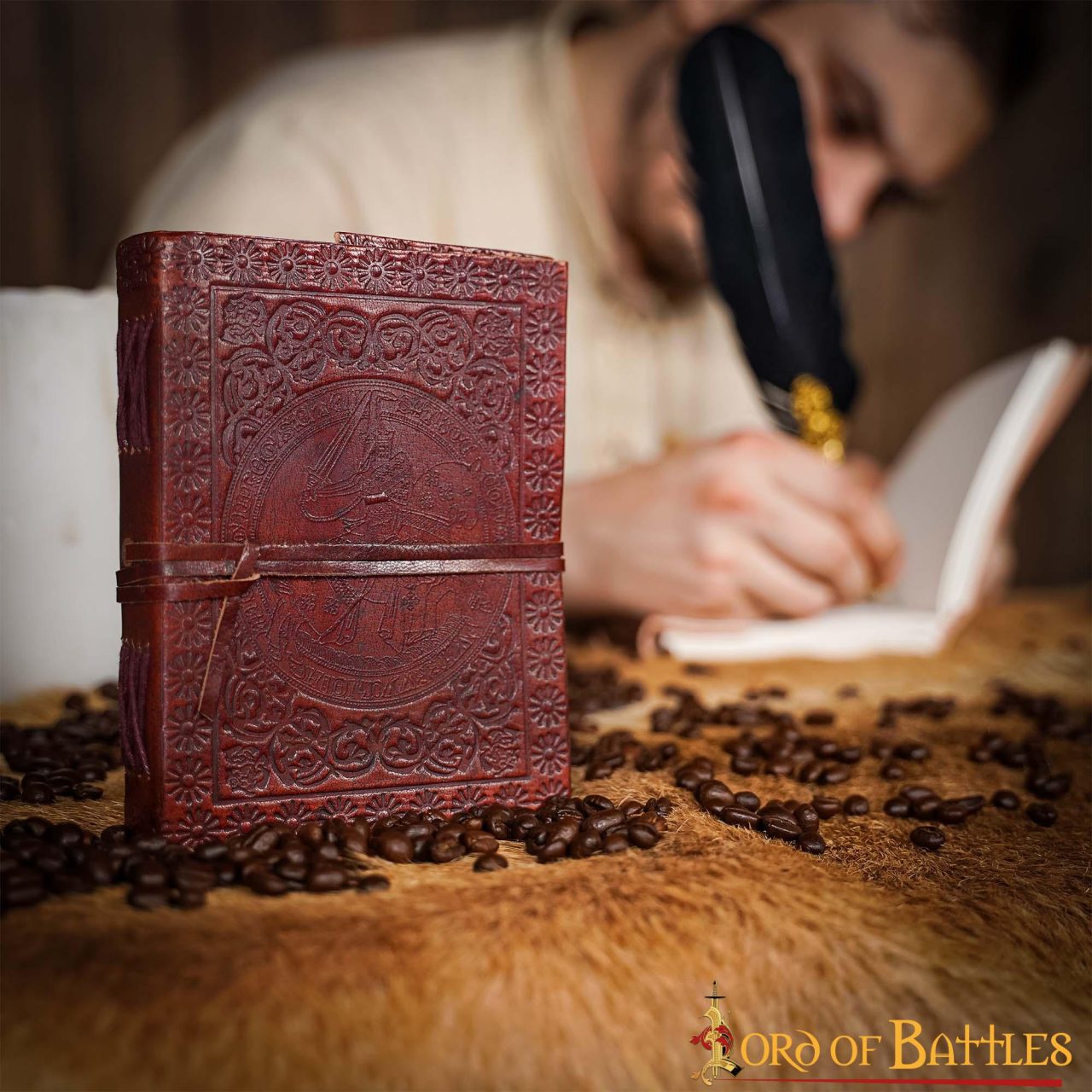 Diario Medieval de Cuero Diario de Cuero Auténtico Hecho a Mano - Imagen 12