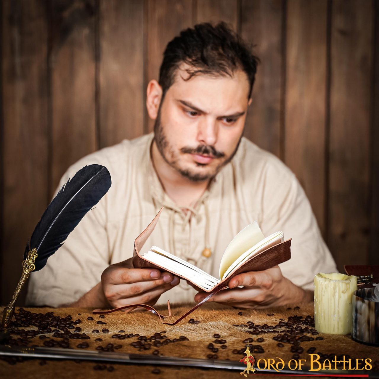 Diario Medieval de Cuero Diario de Cuero Auténtico Hecho a Mano - Imagen 10