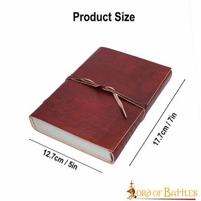 Medieval Leather Wrap Journal - Cuaderno Artesanal con Cierre de Corbata - Imagen 12