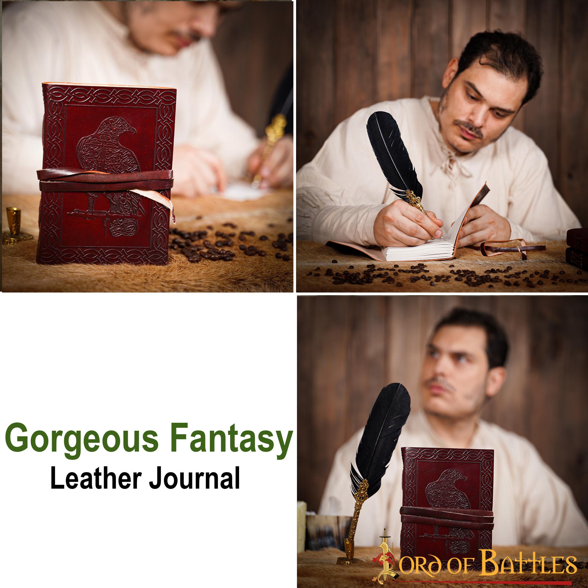 Celtic Eagle Journal Diario de Piel Auténtica Hecho a Mano - Imagen 4