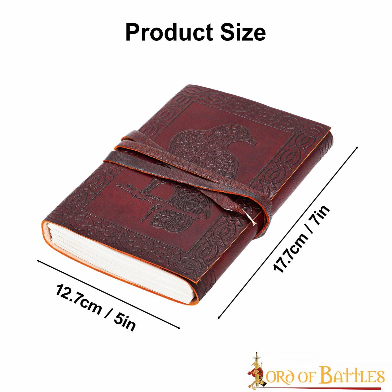 Celtic Eagle Journal Diario de Piel Auténtica Hecho a Mano - Imagen 3