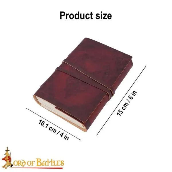 Diario Medieval con Corazón de Alas Celtas Hecho a Mano en Piel Auténtica Diario Notas - Imagen 4