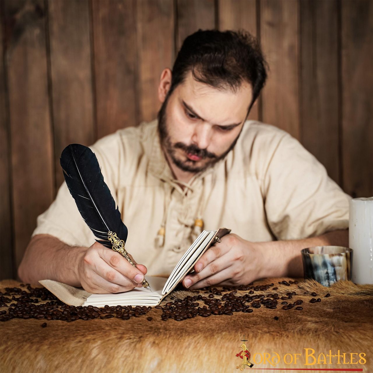 Diario Medieval Árbol de la Vida Diario de Piel Auténtica Hecho a Mano - Imagen 9