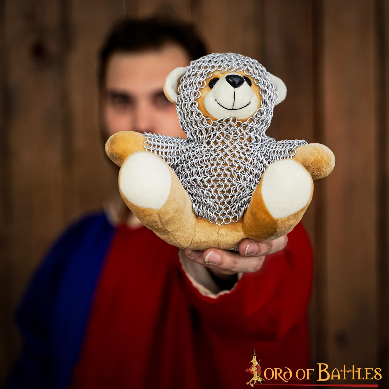 Osito Caballero con Cota de Malla - Oso Guerrero con Cota de Malla de Aluminio Anodizado de 6 Mm 17g - Imagen 7