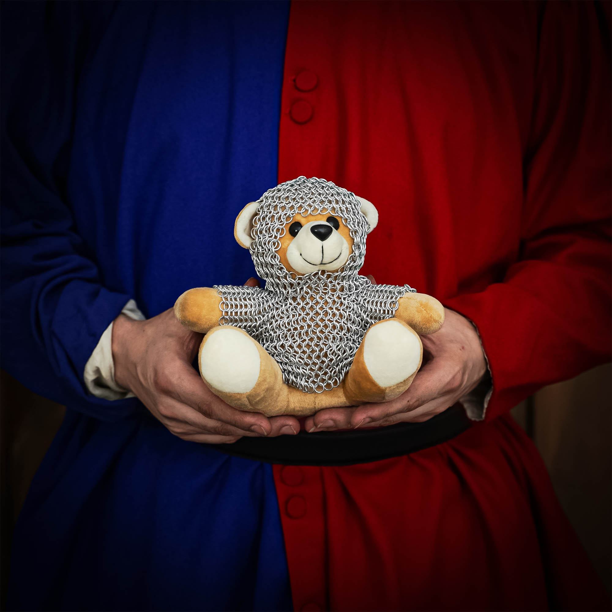 Osito Caballero con Cota de Malla - Oso Guerrero con Cota de Malla de Aluminio Anodizado de 6 Mm 17g - Imagen 11