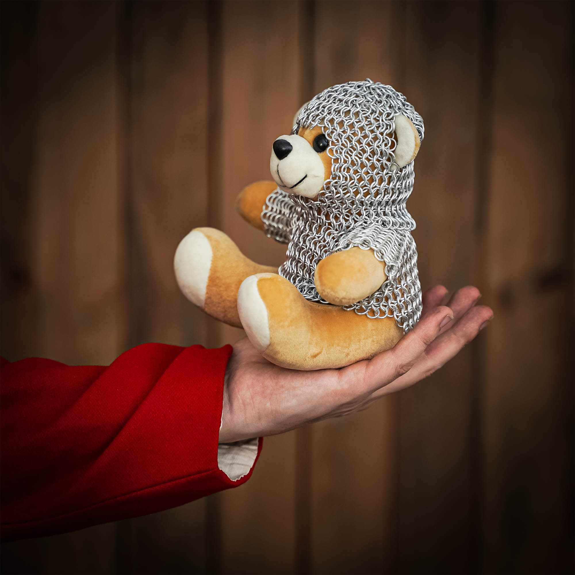 Osito Caballero con Cota de Malla - Oso Guerrero con Cota de Malla de Aluminio Anodizado de 6 Mm 17g - Imagen 10