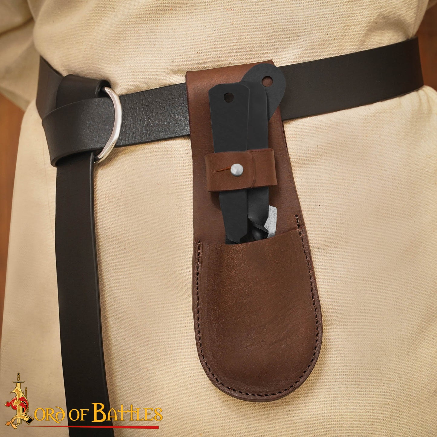 Juego de Cubiertos Viking Rústico - Acero Inoxidable con Funda de Cuero - Imagen 12