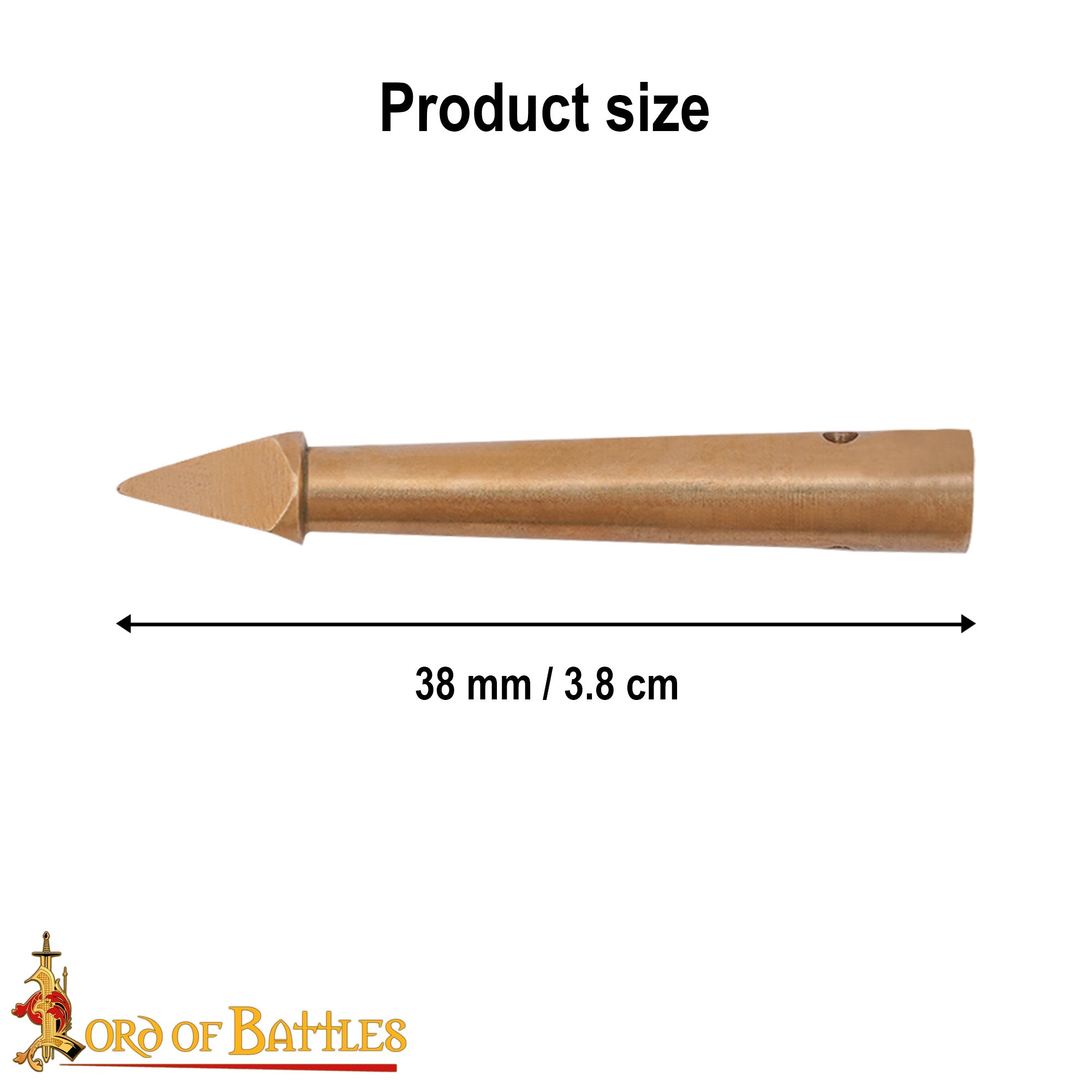 Aiglets Medievales de Latón - Juego de 10 Puntas de Lazo de Tela - Imagen 3