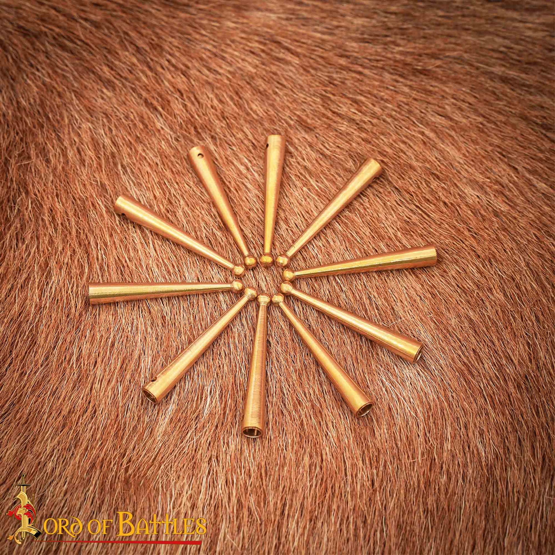 Agujas Medievales de Latón Macizo con Puntas Redondeadas, Juego de 10, 3,8 Cm - Imagen 6