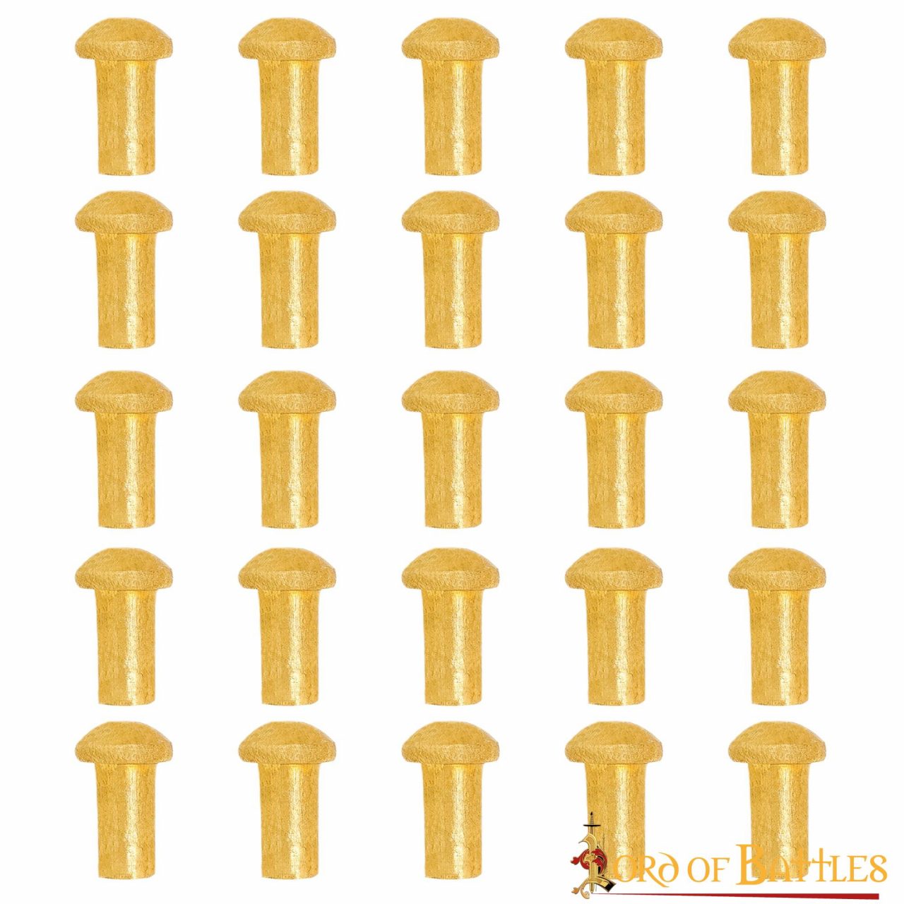 Juego de 25 Remaches Medievales de Latón de 6 Mm de Diámetro - Imagen 4