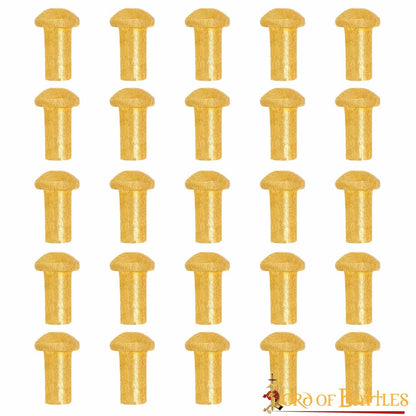 Juego de 25 Remaches Medievales de Latón de 6 Mm de Diámetro - Imagen 4