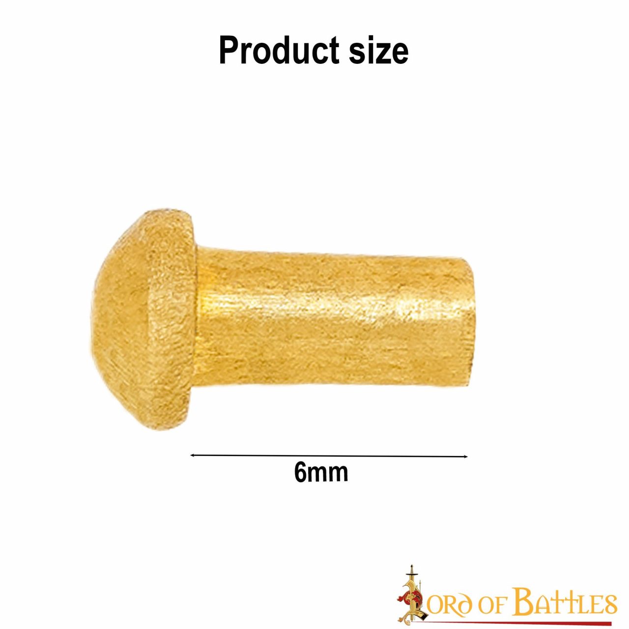 Juego de 25 Remaches Medievales de Latón de 6 Mm de Diámetro - Imagen 5