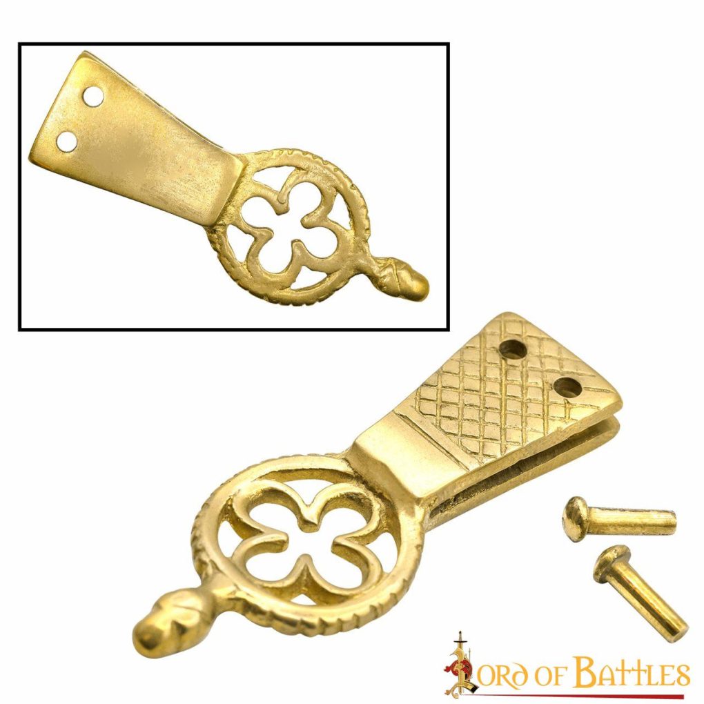 Chape de Latón Macizo Puro Quatrefoil Juego de 5 - Imagen 4