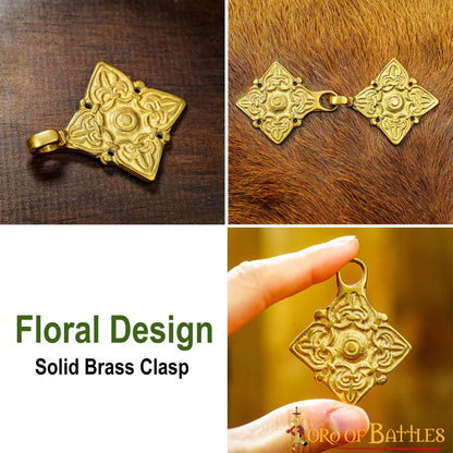 Broche de Latón Fundido para Caftán o Capa Vikinga / Rusa Histórica - Imagen 13