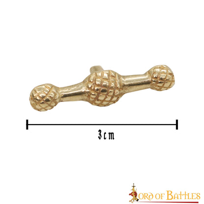Juego de 5 Monturas Decorativas Medievales de Latón Macizo - Imagen 10