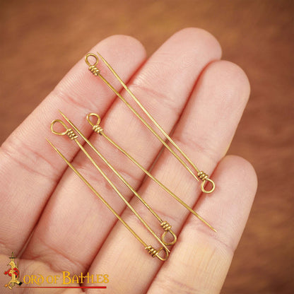 Juego de Alfileres de Coser Medievales de Latón - Juego de 6 Alfileres - Imagen 11