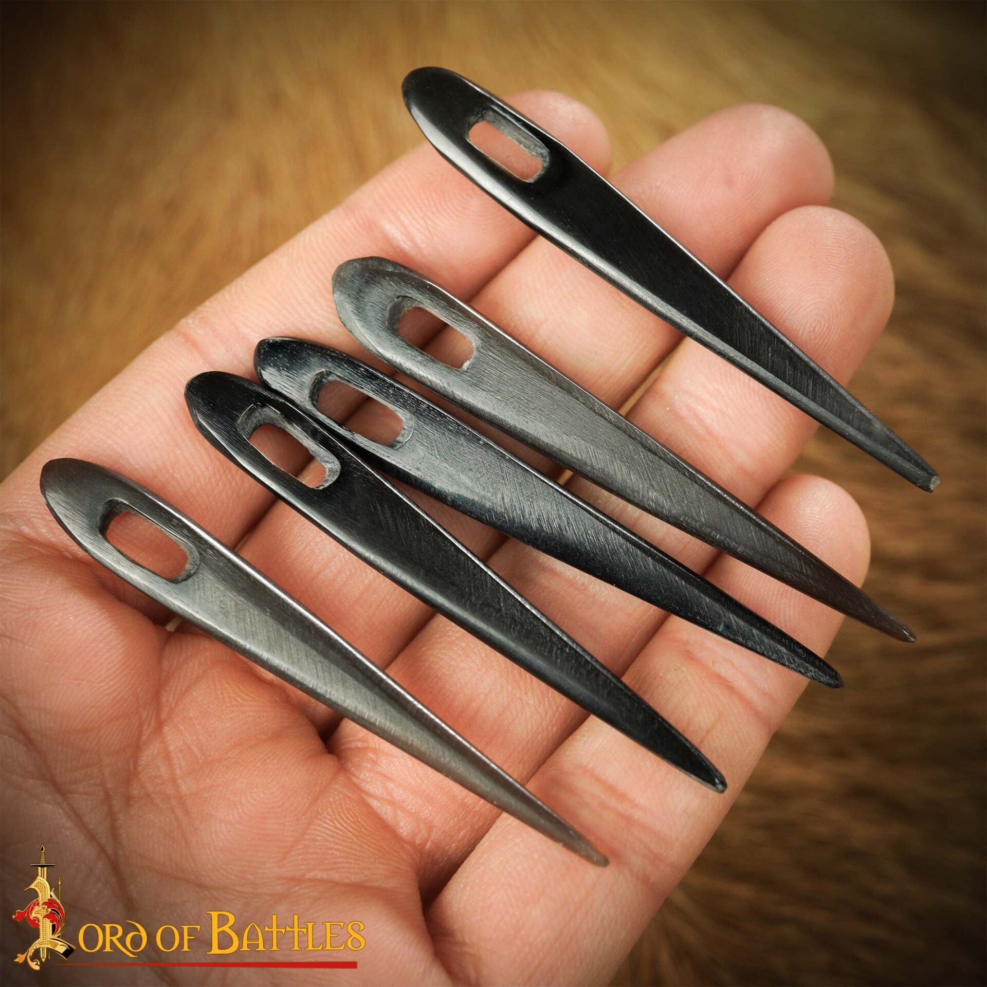 Vikingo Nalbinding Cuerno Agujas Juego de 5 Genuino Cuerno Accesorio - Imagen 4