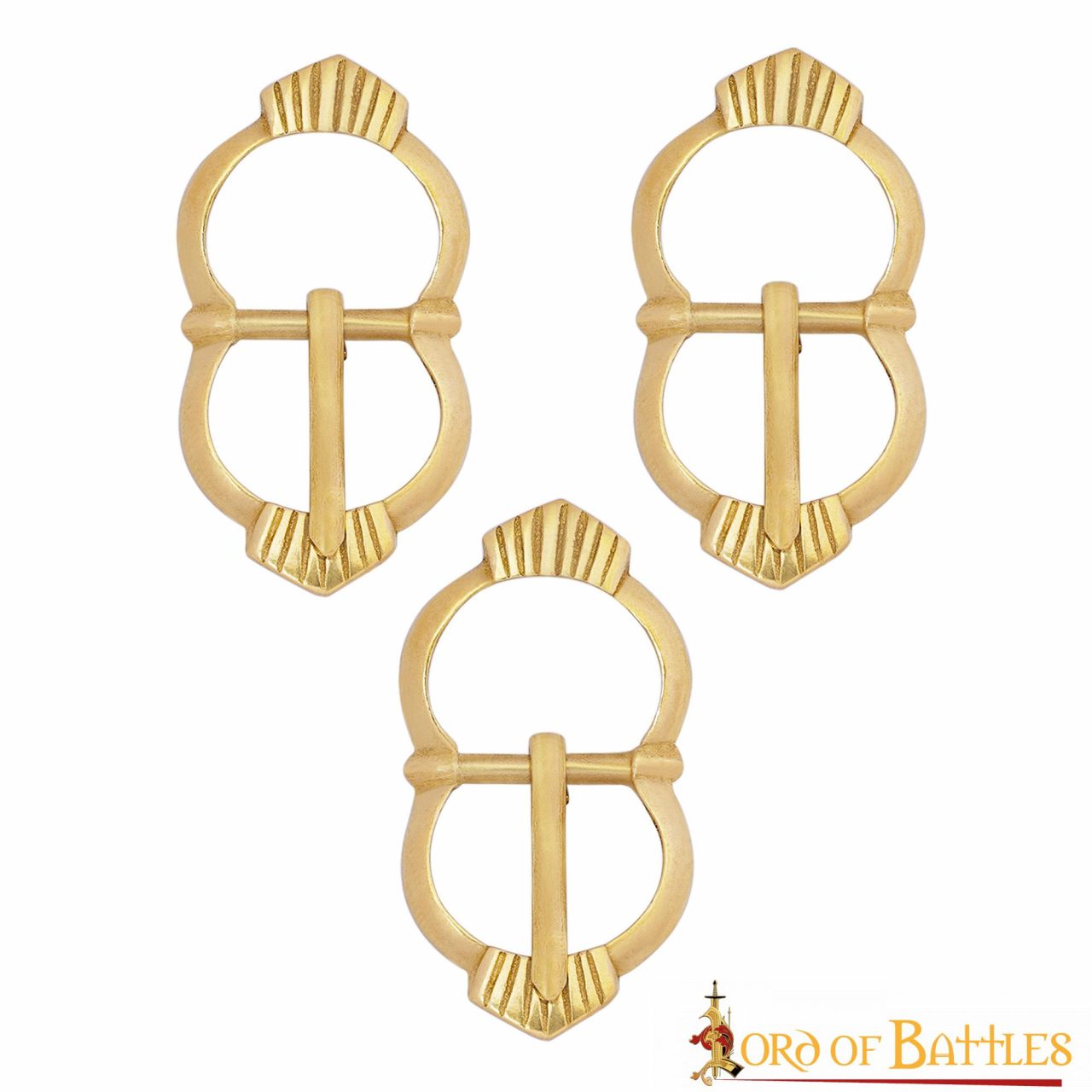 Juego de 3 Hebillas Medievales de Latón - Imagen 1