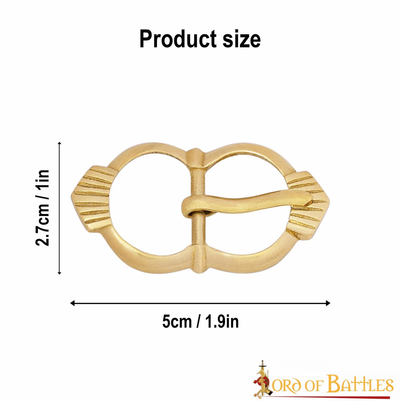 Juego de 3 Hebillas Medievales de Latón - Imagen 3