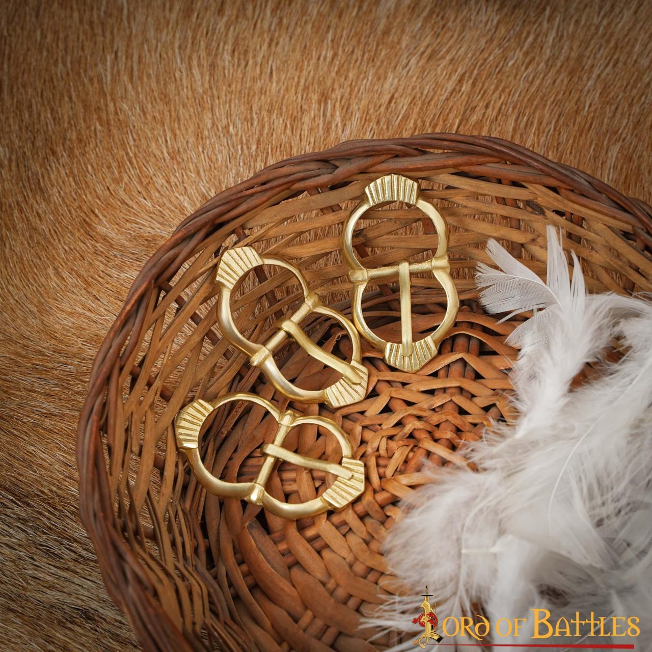 Juego de 3 Hebillas Medievales de Latón - Imagen 2