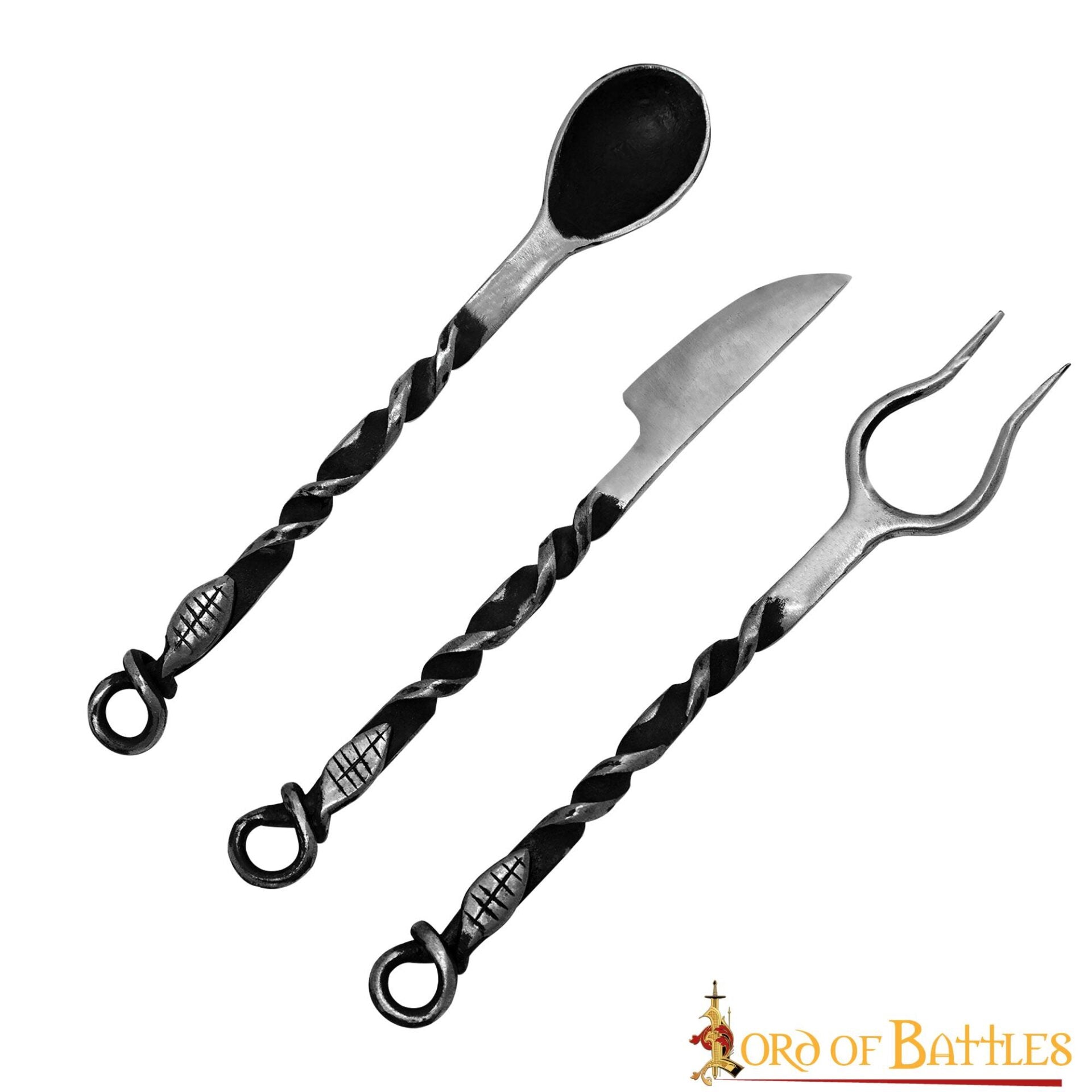 Juego de Cubiertos Rústicos Forjados a Mano - Imagen 2