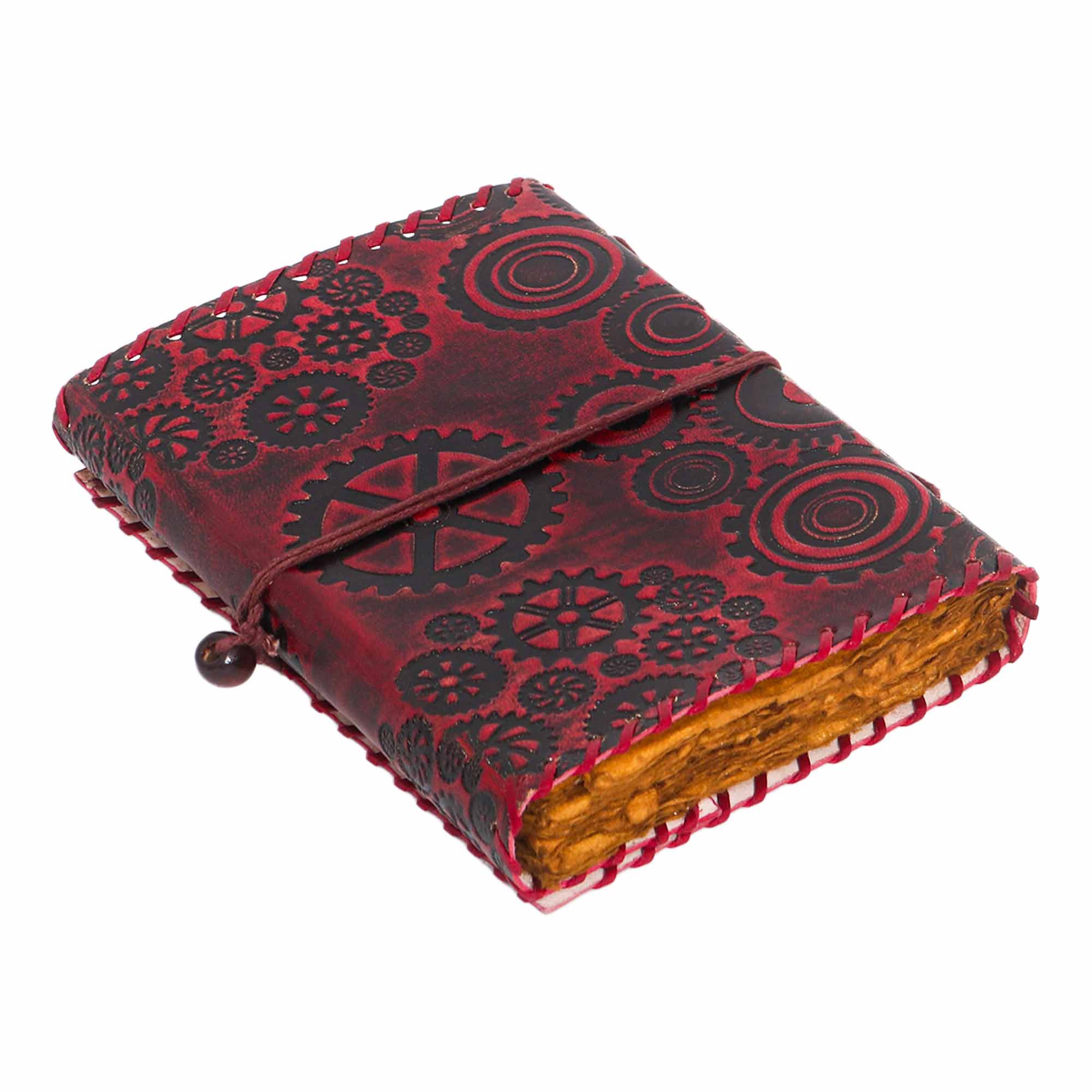 Steampunk Journal Agenda de Piel Auténtica Hecha a Mano - Imagen 1