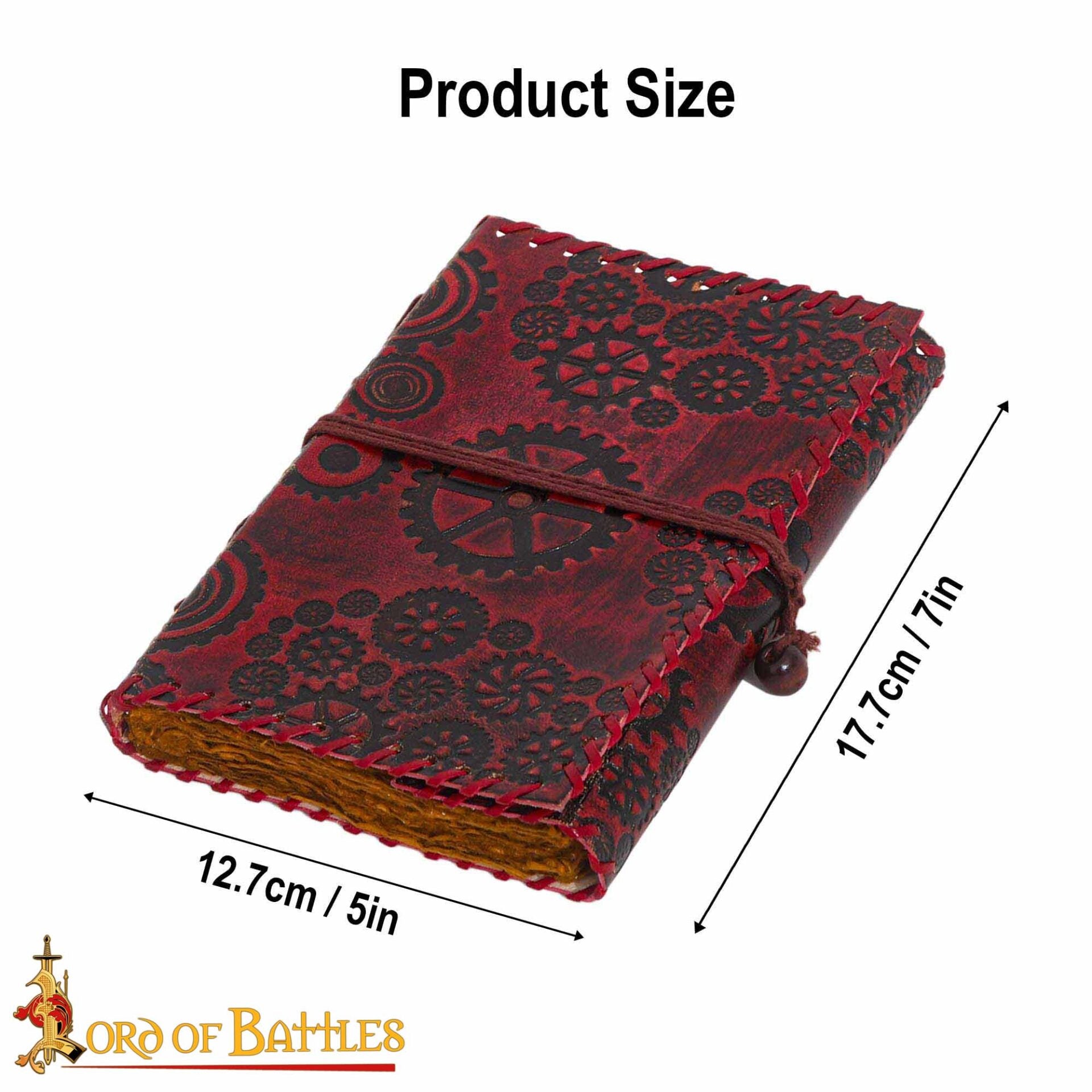 Steampunk Journal Agenda de Piel Auténtica Hecha a Mano - Imagen 5