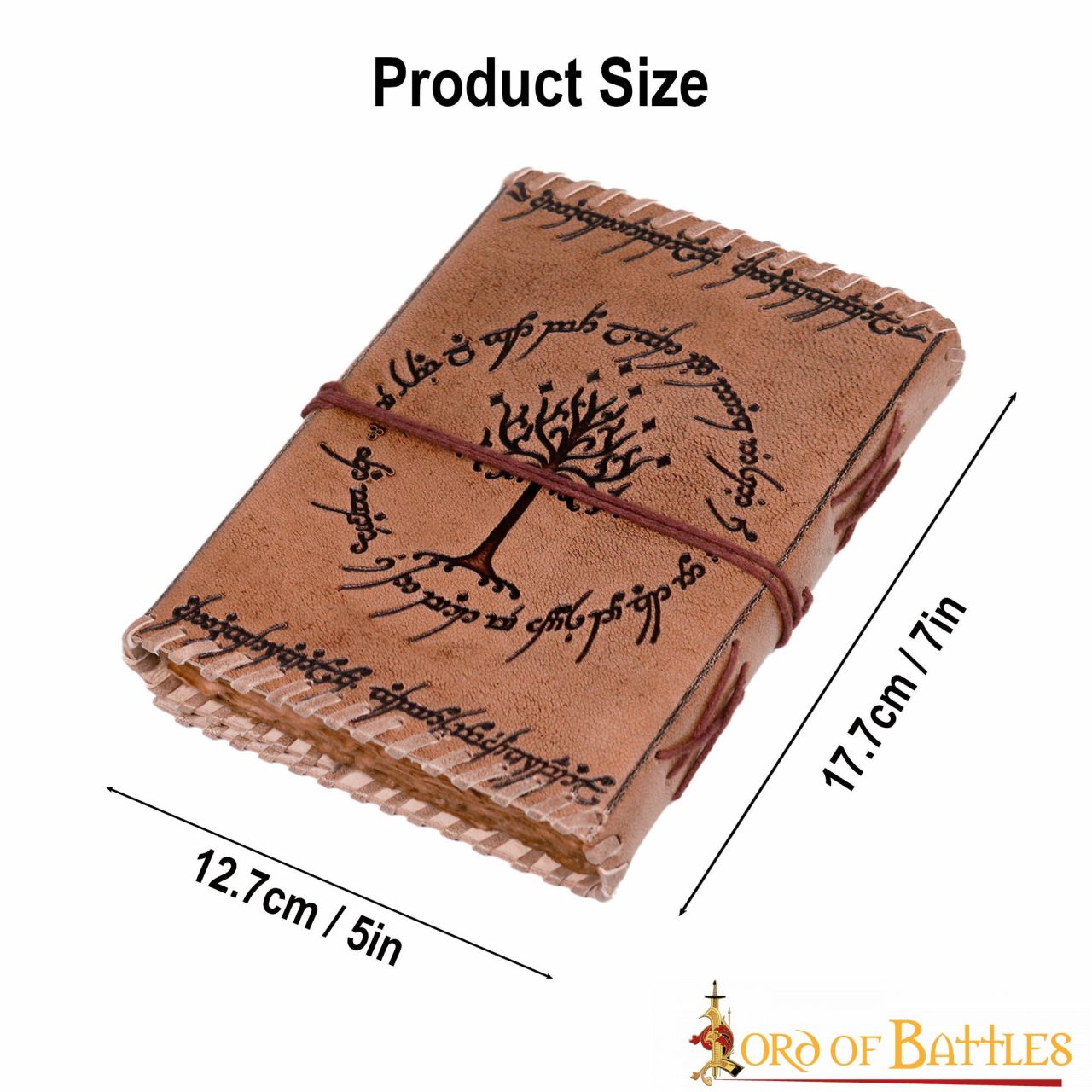 Diario de la Tierra Media Diario de Cuero Auténtico Hecho a Mano - Imagen 3