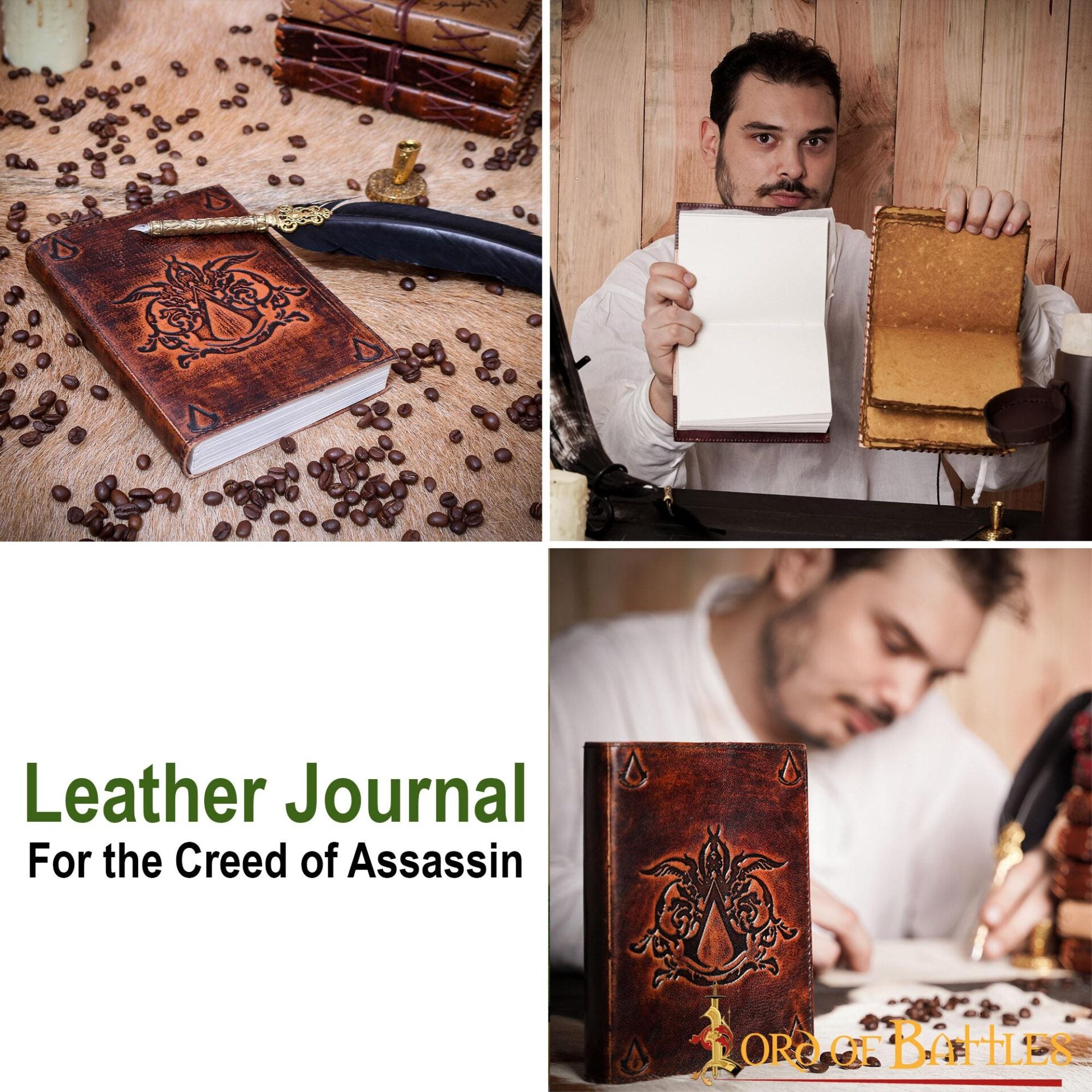 Diario Artesanal Creed Of Assassin Diario de Piel Auténtica - Imagen 5