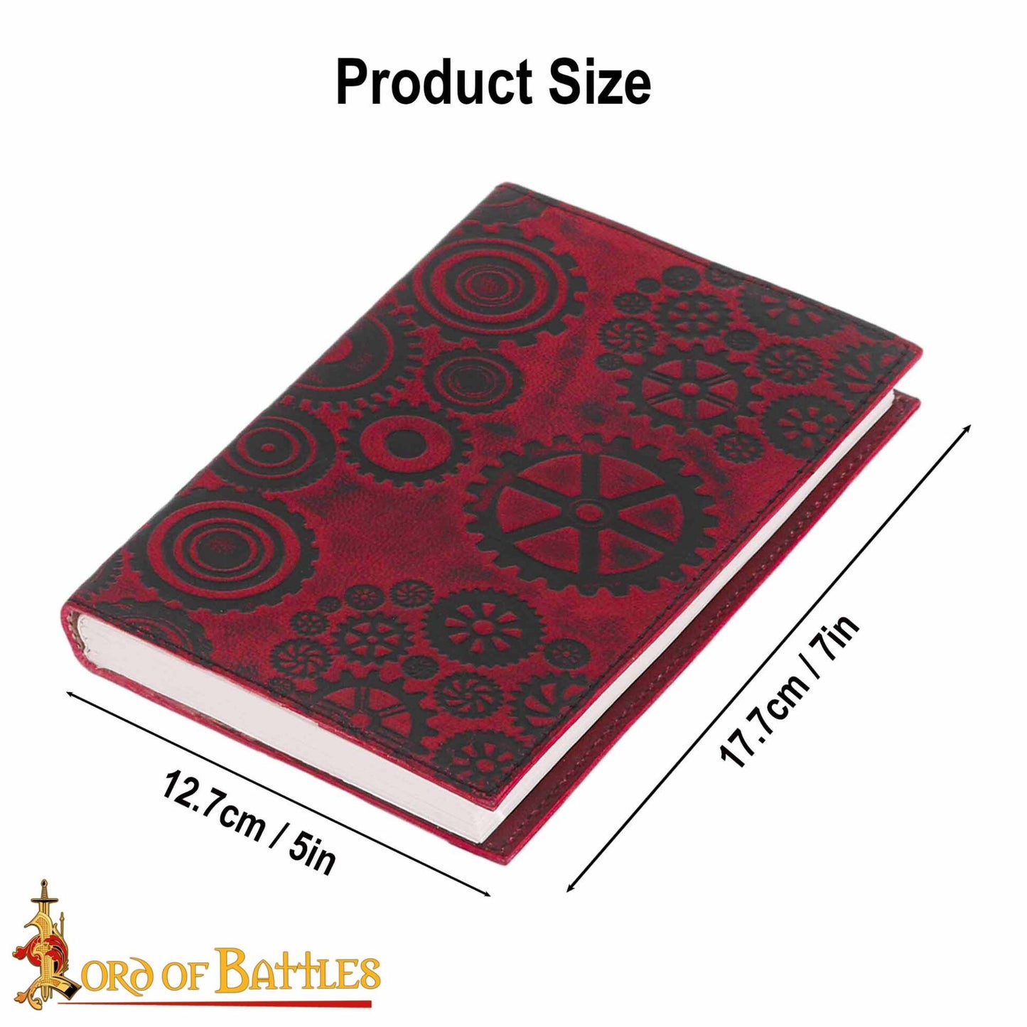 Steampunk Journal Agenda de Piel Auténtica Hecha a Mano - Imagen 3