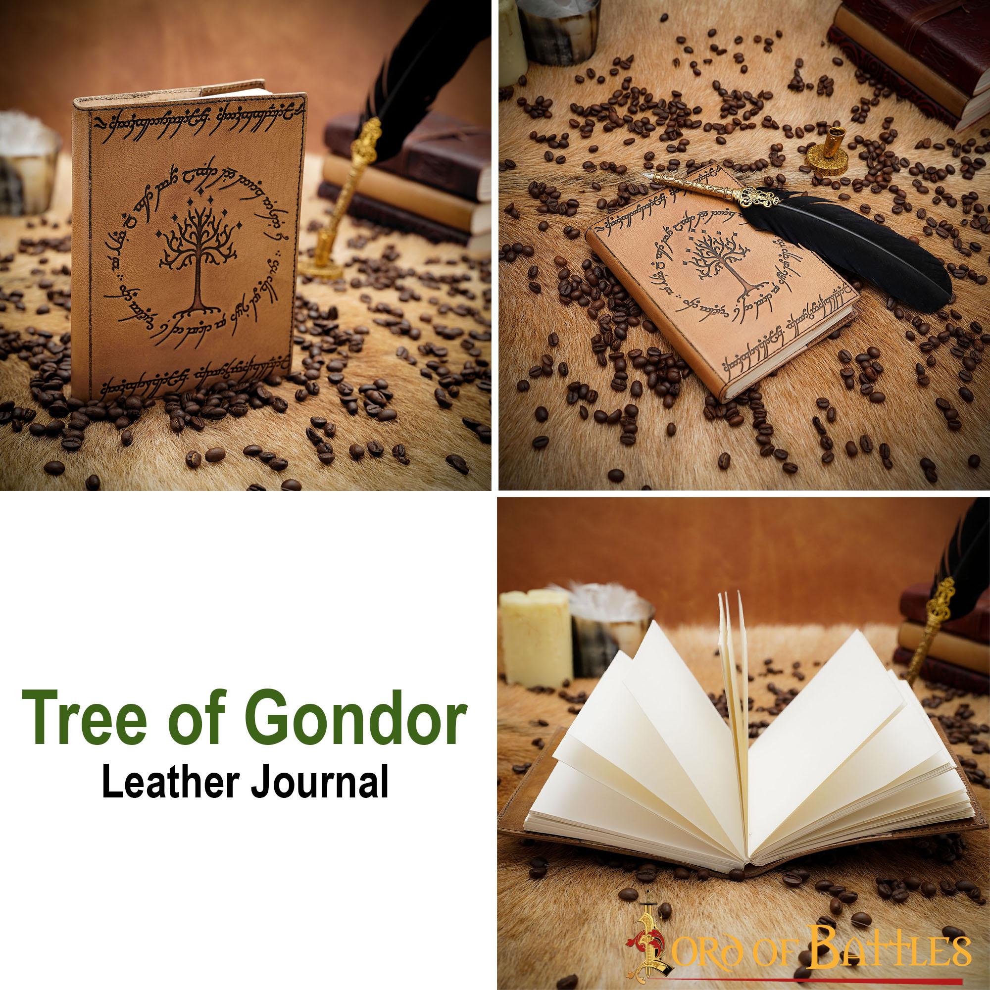 Diario de Piel Árbol de Gondor Diario de Piel Auténtica - Imagen 4