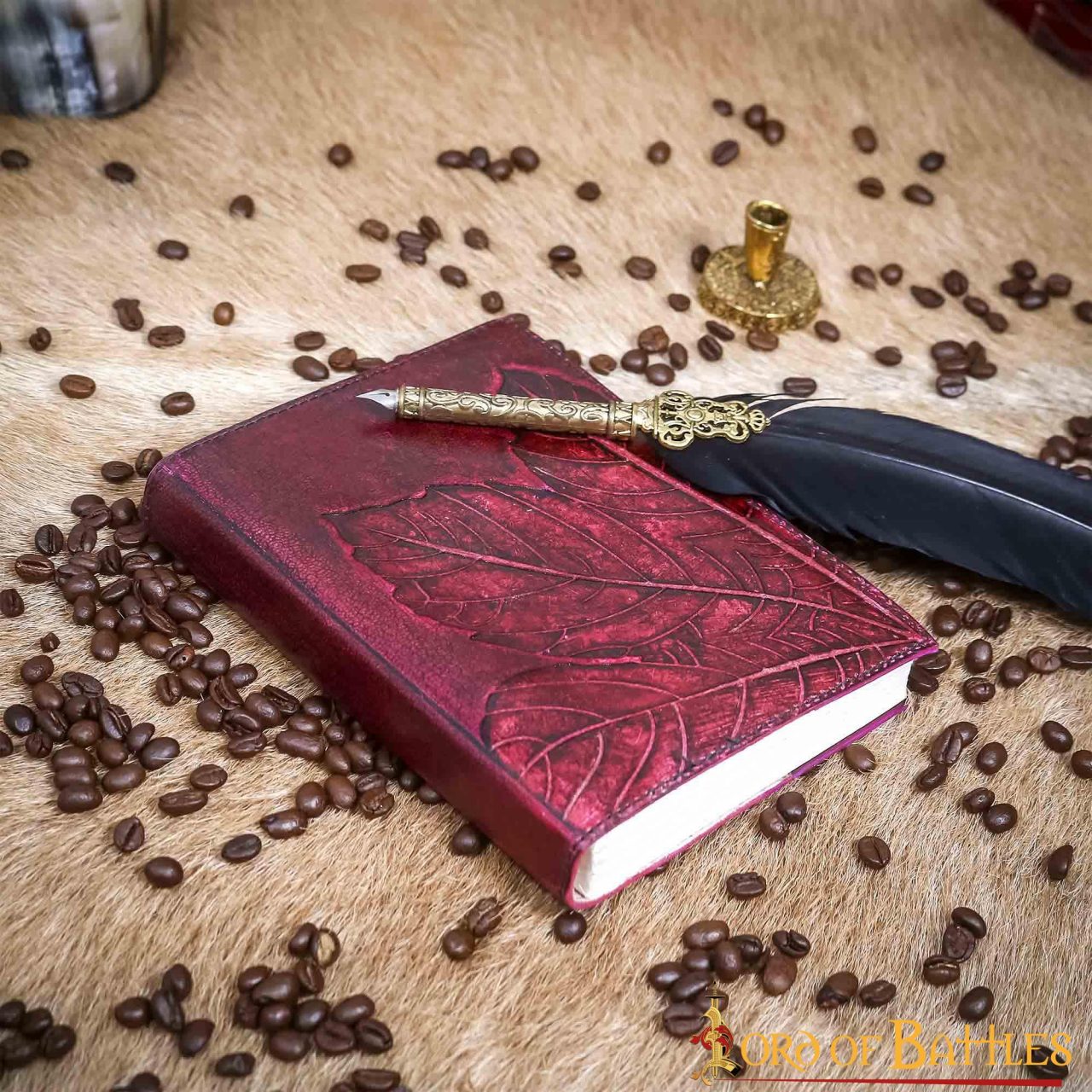 Diario Medieval de Cuero Diario de Cuero Auténtico Hecho a Mano - Imagen 4