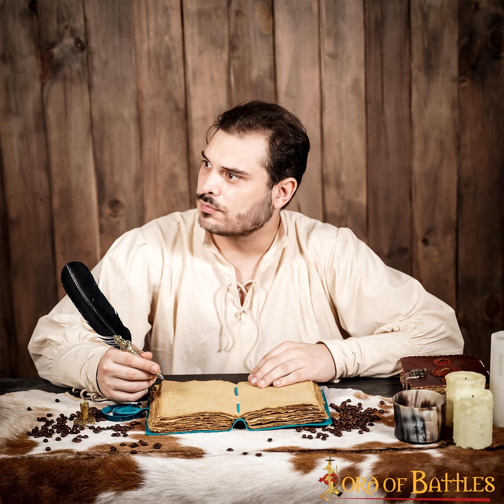 Diario Medieval de Piel Auténtica Hecho a Mano - Imagen 8