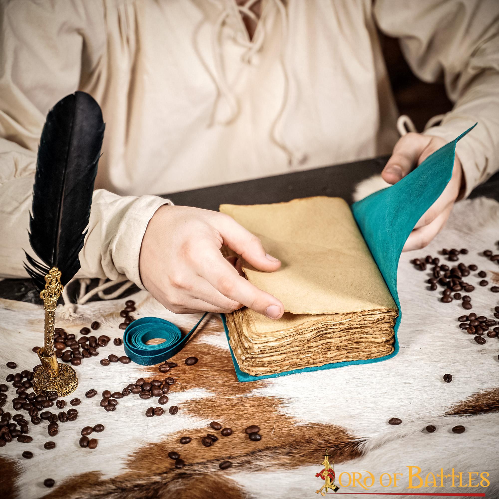 Diario Medieval de Piel Auténtica Hecho a Mano - Imagen 10