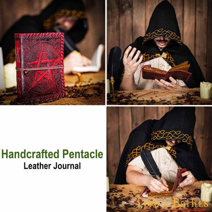 Diario Medieval Hecho a Mano Diario de Piel Auténtica Hecho a Mano - Imagen 4