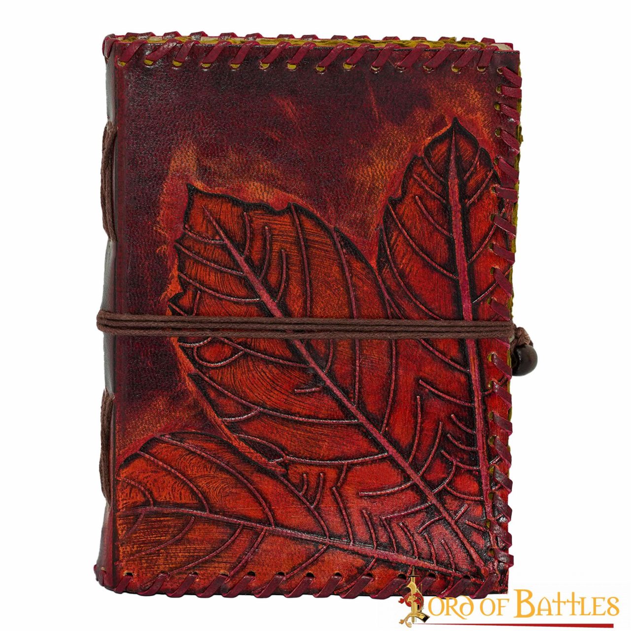 Diario Medieval con Diseño de Hojas en Relieve Diario de Cuero Vintage - Imagen 2