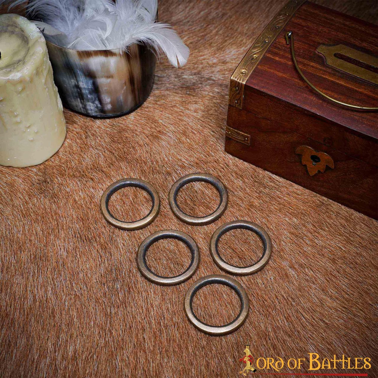 Hebilla Anillo Latón Antiguo Lazo Cinturón Accesorio Funcional Juego de 5 Piezas - Imagen 8