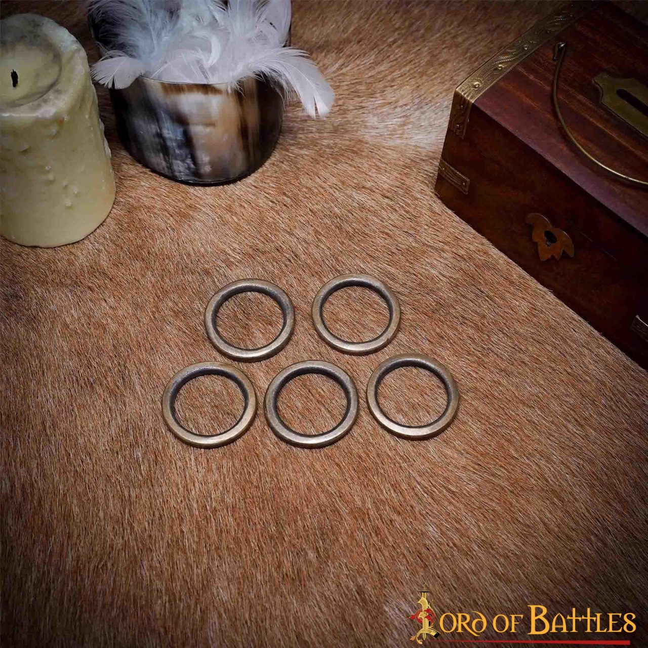 Hebilla Anillo Latón Antiguo Lazo Cinturón Accesorio Funcional Juego de 5 Piezas - Imagen 7