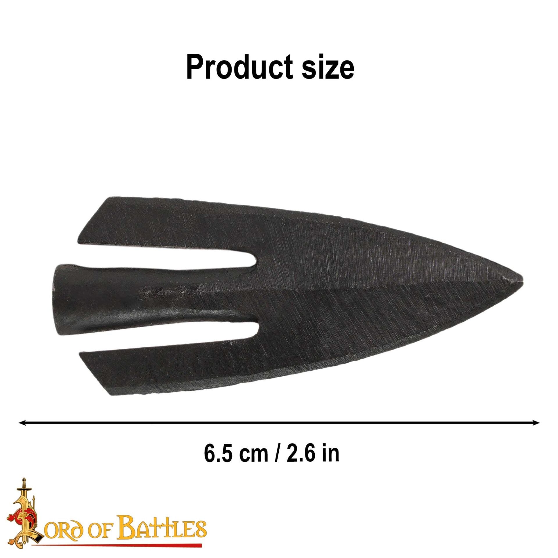 Punta de Flecha Medieval de Cola de Golondrina Forjada a Mano en Hierro - Imagen 3