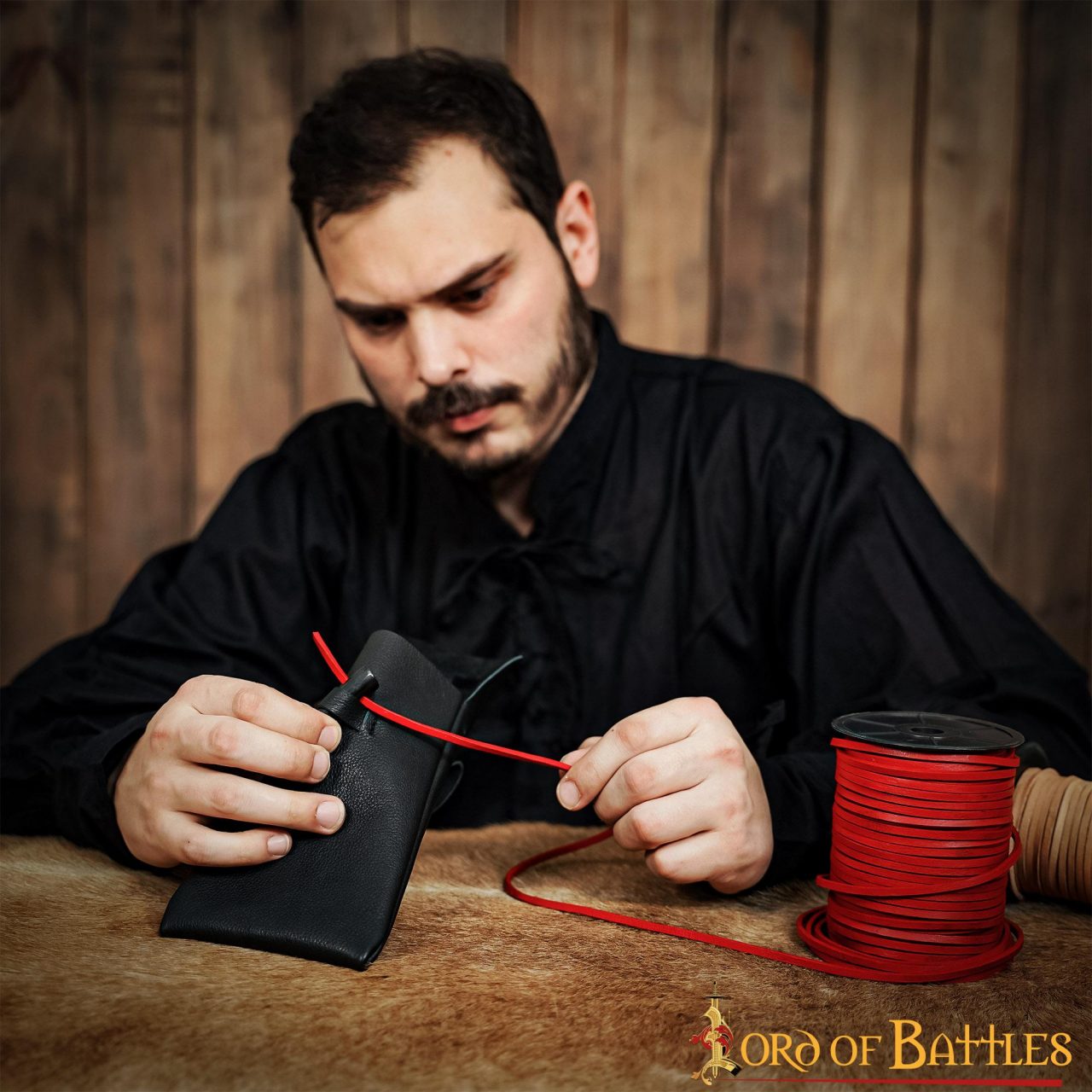 Rollo de Cordón de Cuero Rojo - 50 M de Cordón Plano de Cuero Auténtico - Imagen 9