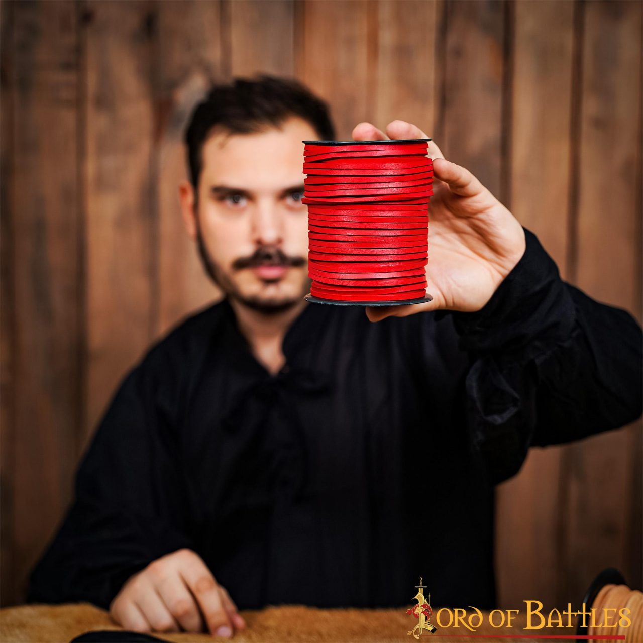 Rollo de Cordón de Cuero Rojo - 50 M de Cordón Plano de Cuero Auténtico - Imagen 10